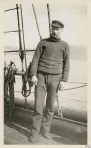 Image of Bosun John Murphy on deck of S.S. Roosevelt